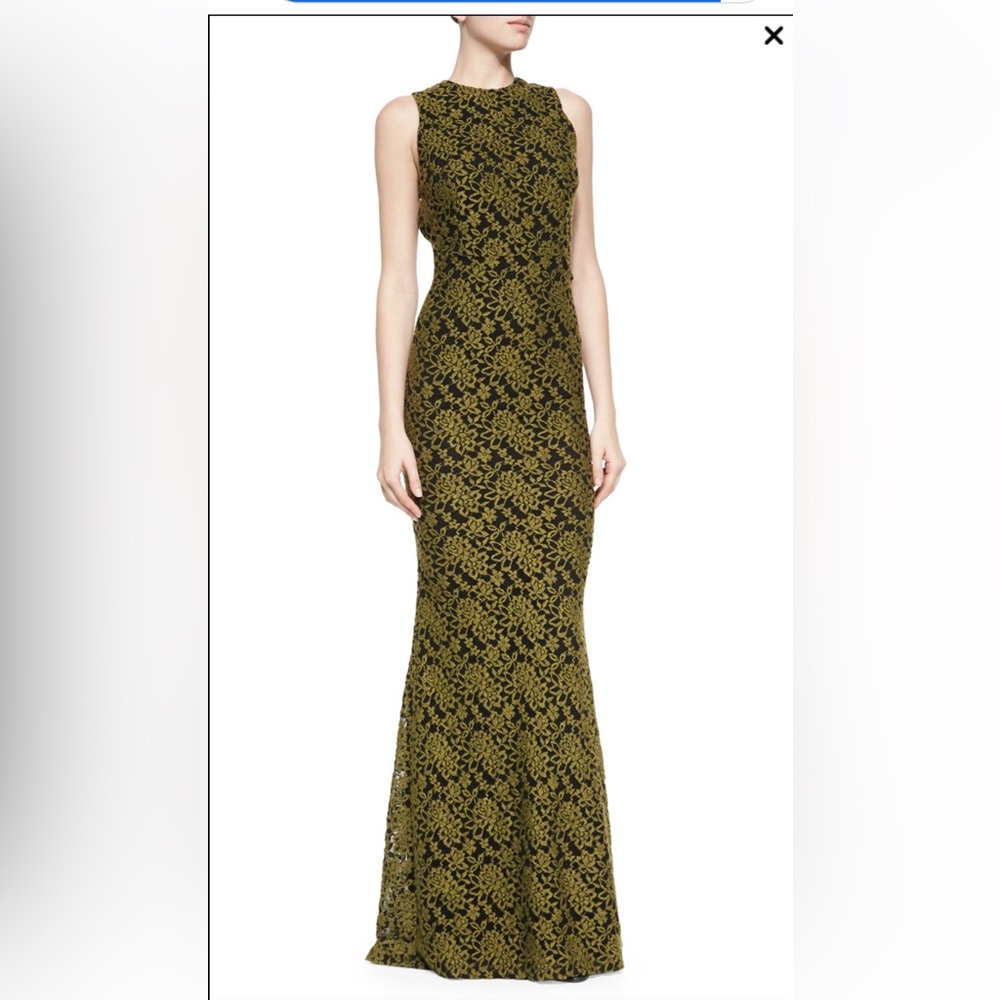 Roxie Lace Diamond-Back Dress, size S